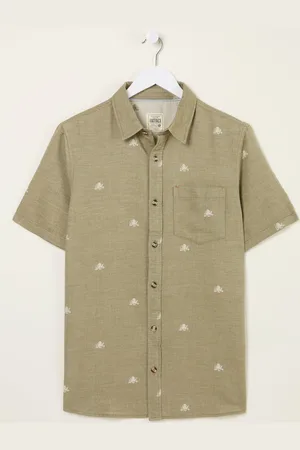 Fat Face FatFace Short Sleeve Octopus Embroidered Shirt XL Reg