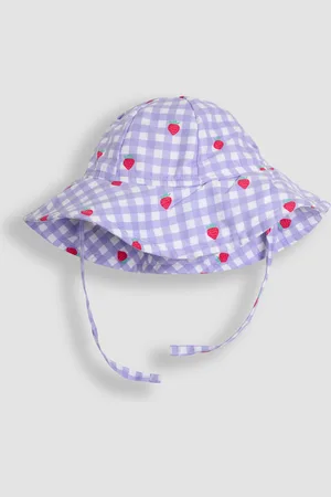 JoJo Maman Bébé Gingham Floppy Sun Hat 8692cm