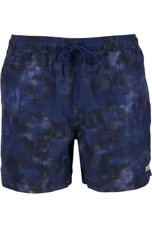 Barbour Block Print Black Swim Shorts S
