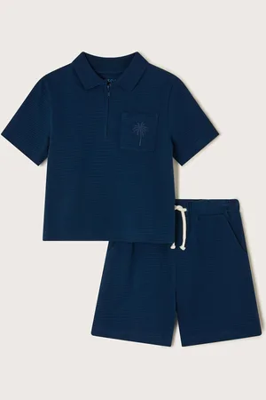 Accessorize Monsoon Blue Jersey Polo Shirt and Shorts Set 11