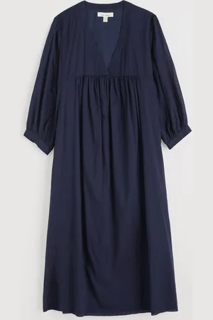 Seasalt Cornwall Earth Colours Kaftan 100% Cotton Dress AU 14
