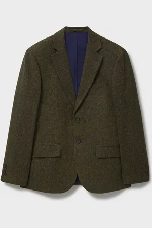 J.Crew Green Wool Blend Herringbone Blazer 40 R