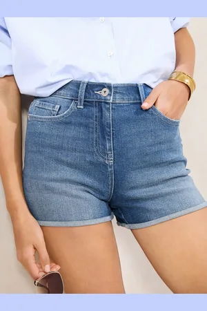 Lipsy London Denim Turn Up Shorts AU 10