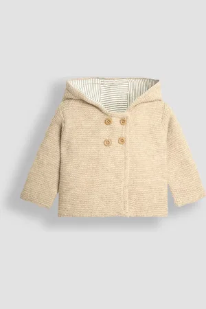 JoJo Maman Bébé Natural Bear Hooded Baby Cardigan 1.5