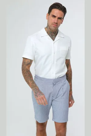 Harry Brown Deakin Cotton Linen Seersucker Shorts 40