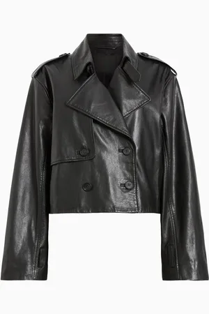 AllSaints AllSaints Black Hendry Crop Trench Jacket M