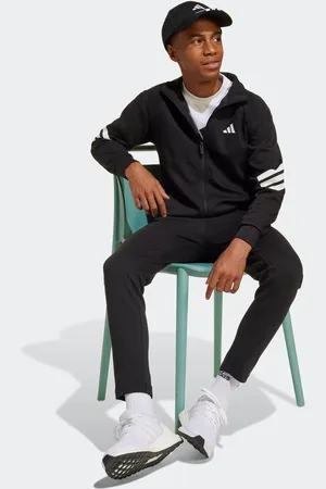adidas Black Future Icons 3 Stripe Tracksuit 13