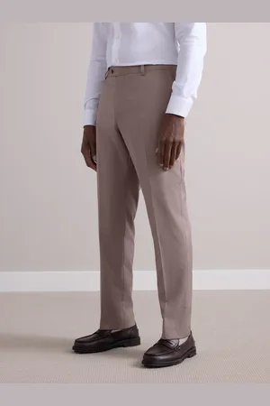 Next Neutral Slim Fit Signature Cerutti 100% Wool Italian Fabric Suit Trousers 34r