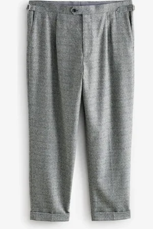Next Grey Slim Fit Textured Herringbone Suit Trousers 38W x 29L (UK 38 S)