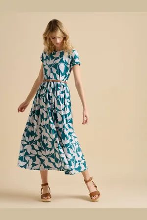 Brakeburn Woodland Leaves Maxi Jersey Dress AU 16
