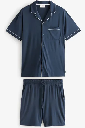 Chelsea Peers Blue TENCEL Modal Short Button Up Pyjama Set L