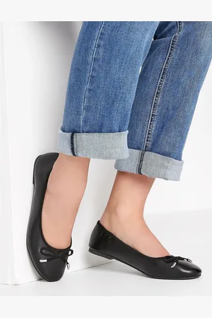 Long Tall Sally Wide-Fit Blaise Leather Ballerina Shoes AU 10 (EU 41)