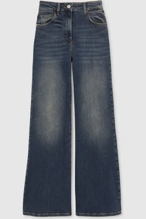 Reiss Mid Blue Bonnie Mid Rise Flared Jeans 34W x 31L (UK 34 R)