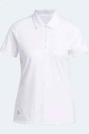 adidas Womens Solid Short Sleeve Polo Shirt L