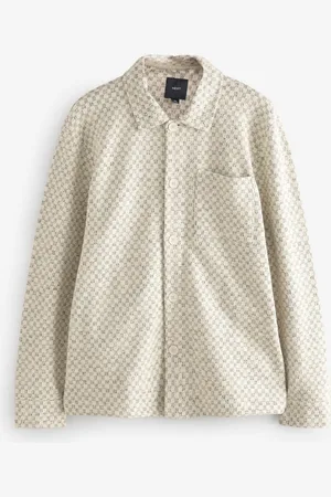 Next Two Tone Textured Button Through Shacket S