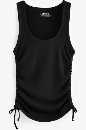 Next Black Ruched TENCEL Vest XL Reg