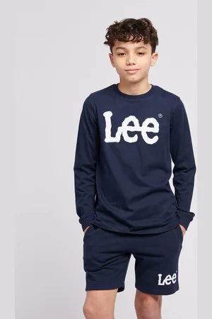 Lee Blue Boys 100% Cotton Wobbly Graphic Long Sve T-Shirt 14