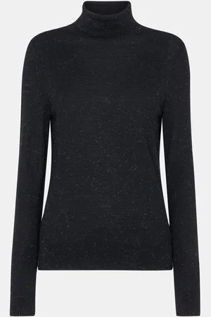 Whistles Black Annie Sparkle Roll Neck Jumper AU 12