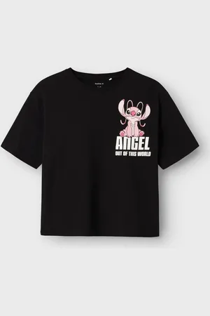 NAME IT Black Disney Lilo And Stitch Back Print Graphic T-Shirt 122128cm