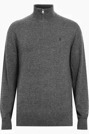 AllSaints AllSaints Grey Kilburn Zip Funnel Jumper XXL