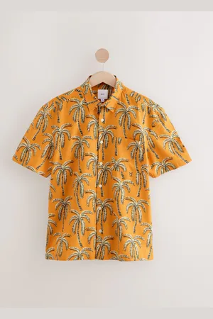 Next Palm Tree Printed Short Sleeve Shirt M