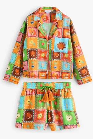 Never Fully Dressed Multi 100% Cotton Pyjamas Shorts Set AU 16