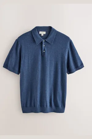 Next Regular Fit SUPIMA Cotton/Cashmere Blend Signature Short Sleeve Knit Polo Shirt xlarge