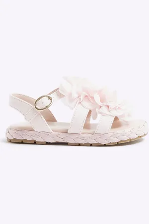 River Island Light Pink Girls Bright Flower Sandals AU 6 (EU 23)
