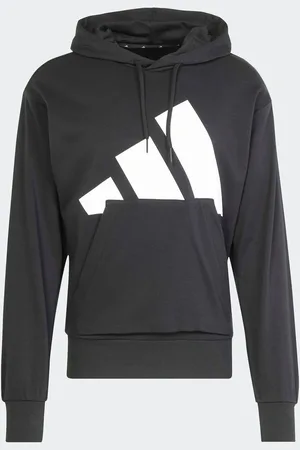 adidas Black Essentials Big Logo French Terry Hoodie S Reg