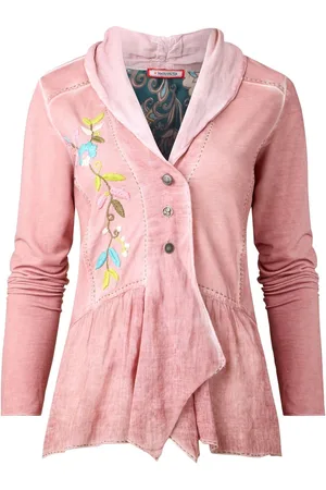 Joe Browns Floral Embroidered Jersey shirt AU 12