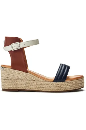 Moda In Pelle Kolanthia Padded Leather Vamp Espadrile Wedges AU 7 (EU 38)