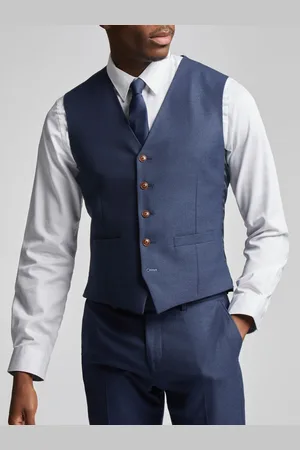 Antique Rogue Blue Blake Texture Waistcoat 50 R