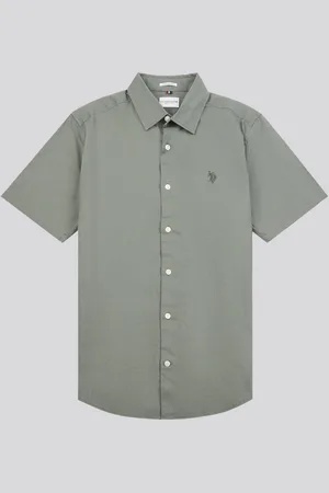 U.S. Polo Assn. U. S. Polo Assn. Mens Linen Blend Short Sleeve Shirt XL