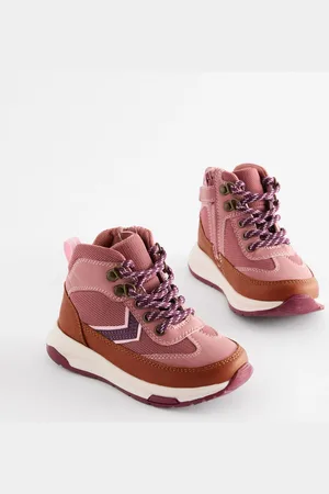 Next Pink Neutral Water Repellent Lace-Up Sporty Hiker Boots AU 5 (EU 21.5)