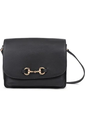 JONES BOOTMAKER Vitoria Leather Cross-Body Black Bag One