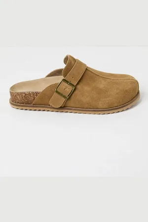Fat Face Elda Tan Brown Suede Clogs AU 9 (EU 41)