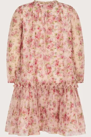 Monsoon Long Sleeve Floral Frill Dress 3 Years (98cm)