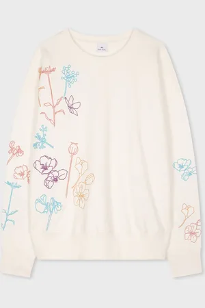 Paul Smith Flower Embroidery Jersey Sweatshirt L
