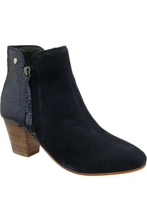 Ravel Blue Suede Heeled Ankle Boots AU 5 (EU 36)