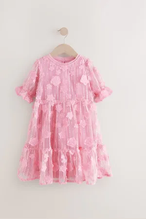 Next Mesh Flower Sequin Party Dress (3-16yrs) 4 Years (104cm)