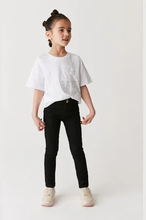 River Island Black Girls Molly Mid Rise Skinny Jeans 6 Years (116cm)