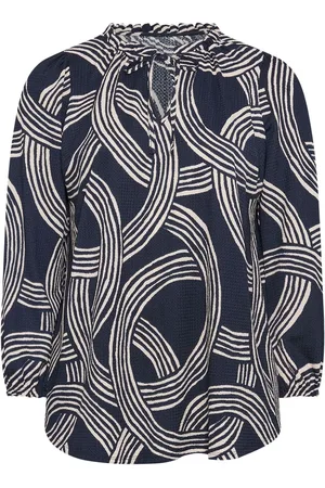 Evans Blue Jersey Crepe Boho Top AU 26-28