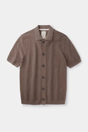 Aubin Keats Button Through 100% Cotton Polo Shirt XXL