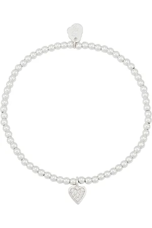 ESTELLA BARTLETT Silver Tone Pave Heart Sienna Bracelet One