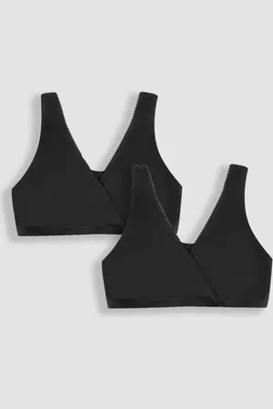 JoJo Maman Bébé Black 2-Pack Maternity & Nursing Sleep Bras S