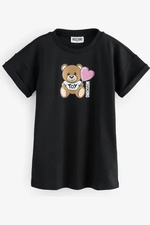 Moschino Logo T-Shirt Dress With Love Heart Graphic Print 5 Years (110cm)