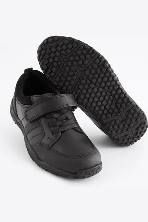Next Standard Fit (F) School Leather Elastic Lace Shoes AU 2.5 (EU 35)