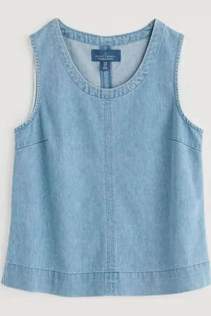 Seasalt Cornwall Blue Gawen Denim Vest AU 18
