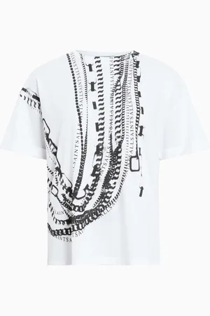 AllSaints AllSaints White Metallo Briar 100% Organic Cotton T-Shirt L
