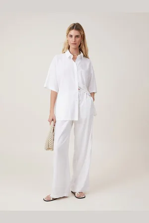 Cotton On White Haven Wide Leg Trousers AU 10